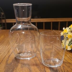 Princess House Heritage Bedside Carafe and Tumbler Set